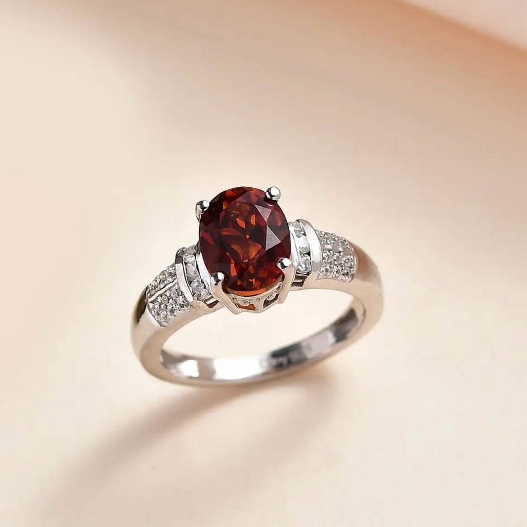 Santa Ana Madeira Citrine Ring In Platinum Over Sterling Silver